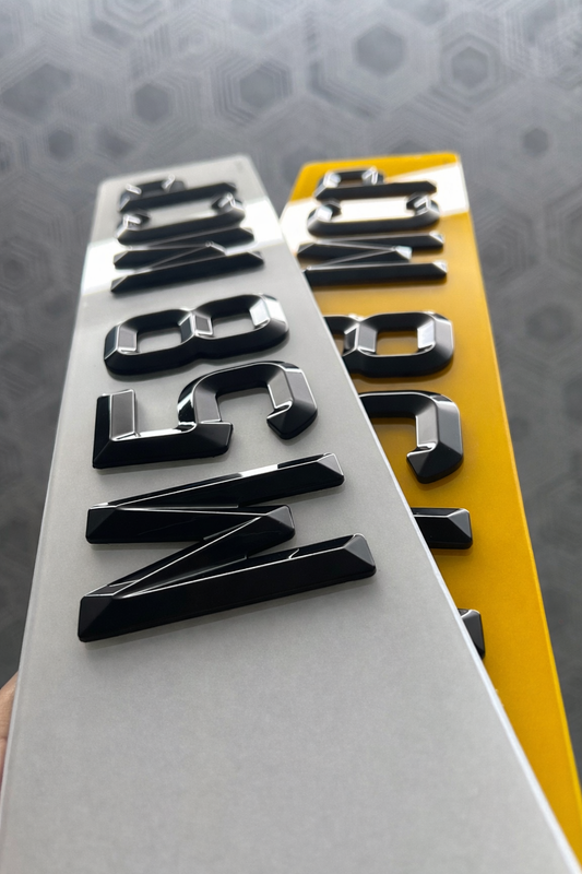 Retro Bevel Number Plates (Classic Style)